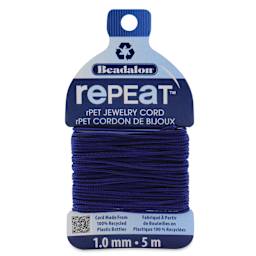 Beadalon Repeat Jewelry Cord - 1 mm x 5 m, Navy Blue