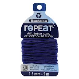 Beadalon Repeat Jewelry Cord - 1.5 mm x 5 m, Navy Blue