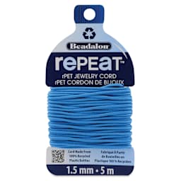 Beadalon Repeat Jewelry Cord - 1.5 mm x 5 m, Sky Blue
