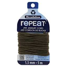 Beadalon Repeat Jewelry Cord - 1.5 mm x 5 m, Earth