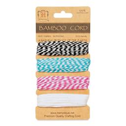 Hemptique Bamboo Cord Card - Peony, Pkg of 4