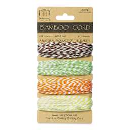 Hemptique Bamboo Cord Card - Bloom, Pkg of 4