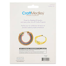 Craft Medley Jewelry Craft Cording Set - Fashion Colors, Pkg of 18 back of packaging