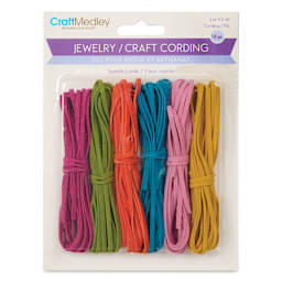 Craft Medley Jewelry Craft Cording Set - Fashion Colors, Pkg of 18 front of packaging
