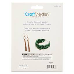 Craft Medley Jewelry Craft Cording Set - Dark Colors, Pkg of 18 back of packaging