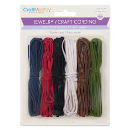 Craft Medley Jewelry Craft Cording Set - Dark Colors, Pkg of 18 front of packaging
