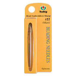Tulip Needle Company Beading Needles - Embroidery, Size 11, Short, Pkg of 4, front of the packaging