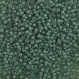 John Bead Miyuki Glass Seed Beads - Dark Sea Green, close-up