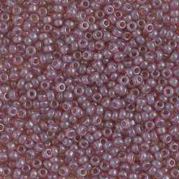 John Bead Miyuki Glass Seed Beads - Rosey Mauve, close-up