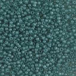 John Bead Miyuki Glass Seed Beads - Light Steel Blue, close-up
