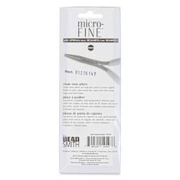 Beadsmith Micro-Fine Chain Nose Pliers, back of the packaging