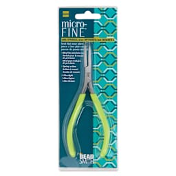 Beadsmith Micro-Fine Bent Flat Nose Pliers, front of the packaging