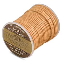 Hemptique Waxed Cotton Cord - Natural, 2 mm