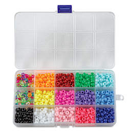 Blick Pony Bead Box - Set of 15 - contents, top view