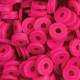 Blick Clay Bead - Hot Pink, Circular