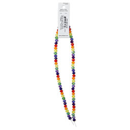 John Bead DIY Designer Glass Bead Strand - Transparent Rainbow Mix back of packaging