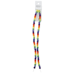 John Bead DIY Designer Glass Bead Strand - Transparent Rainbow Mix front of packaging