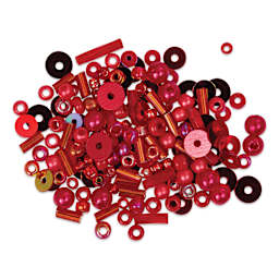 John Bead Sequins & Beads Kit - Red, 81 g assortment of included beads