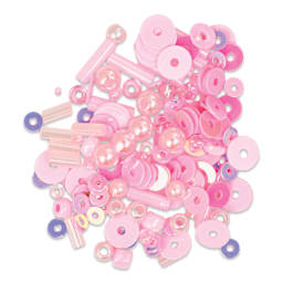 John Bead Sequins & Beads Kit - Pink, 81 g assortment of included beads