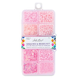 John Bead Sequins & Beads Kit - Pink, 81 g front of packaging