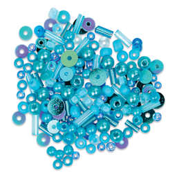 John Bead Sequins & Beads Kit - Blue, 81 g assortment of included beads
