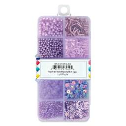 John Bead Sequins & Beads Kit - Light Purple, 81 g back of packaging