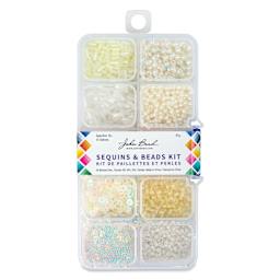 John Bead Sequins & Beads Kit - Beige, 81 g front of packaging