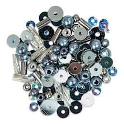 John Bead Sequins & Beads Kit - Silver, 81 g assortment of included beads