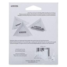Beadalon Tri-Trays - White, Pkg of 3 back of packaging