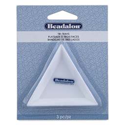 Beadalon Tri-Trays - White, Pkg of 3 front of packaging