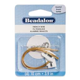 Beadalon French Wire - Gold Color, Set of 4 front of packaging
