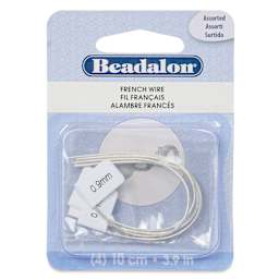 Beadalon French Wire - Silver-Plated, Set of 4 front of packaging