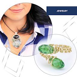 Beadalon German Style Wire finished jewelry examples, necklace and earrings