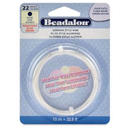 Beadalon German Style Wire - Silver-Plated, 22 Gauge, 0.025" x 33 ft