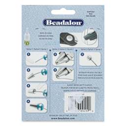 Beadalon Plated Memory Wire - Assorted Sizes, Gold, 1/2 oz back of packaging