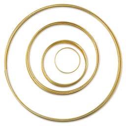 Beadalon Plated Memory Wire - Assorted Sizes, Gold, 1/2 oz - all sizes top view