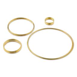 Beadalon Plated Memory Wire - Assorted Sizes, Gold, 1/2 oz all sizes split out