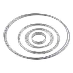 Beadalon Plated Memory Wire - Assorted Sizes, Silver Plated, 1/2 oz - all sizes top view