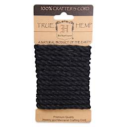 Hemptique Twisted Hemp Rope - Black, 6 mm, 2 m