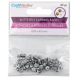 Craft Medley Butterfly Earring Backs front of packaging