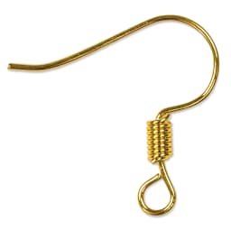Craft Medley Fish Hook Earring Wires - Gold, 19 mm, Pkg of 45