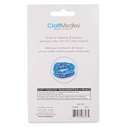 Craft Medley Elastic Jewelry Cord - Clear, 0.8 mm, 18 ft back of packaging