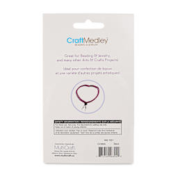 Craft Medley Elastic Jewelry Cord - Black, 0.8 mm, 18 ft back of packaging