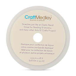 Craft Medley Elastic Jewelry Cord - Black, 0.8 mm, 18 ft out of packaging