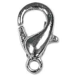 Craft Medley Lobster Claw Clasps - Silver, 10 mm, Pkg of 12