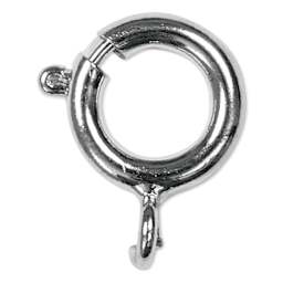 Craft Medley Spring Ring Clasps - Silver, 9 mm, Pkg of 8
