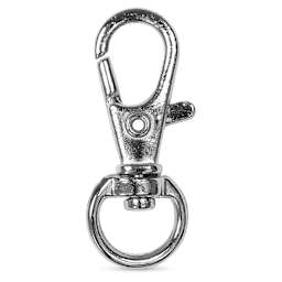 Craft Medley Key Ring Clips - Silver, 1.25", Pkg of 5