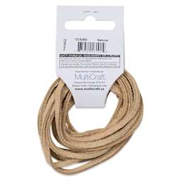Craft Medley Suede Jewelry Craft Cord - Natural, 0.12" x 6.5 ft back of packaging