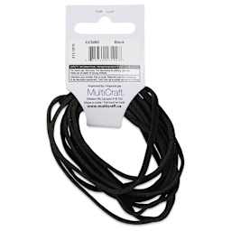 Craft Medley Suede Jewelry Craft Cord - Black, 0.12" x 6.5 ft back of packaging