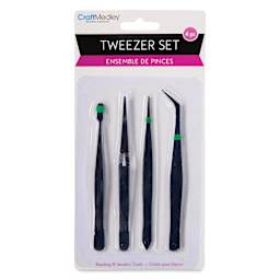 Craft Medley Tweezers - Set of 4 front of packaging